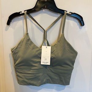 NWT Green Longline Sports Bra/ crop tank